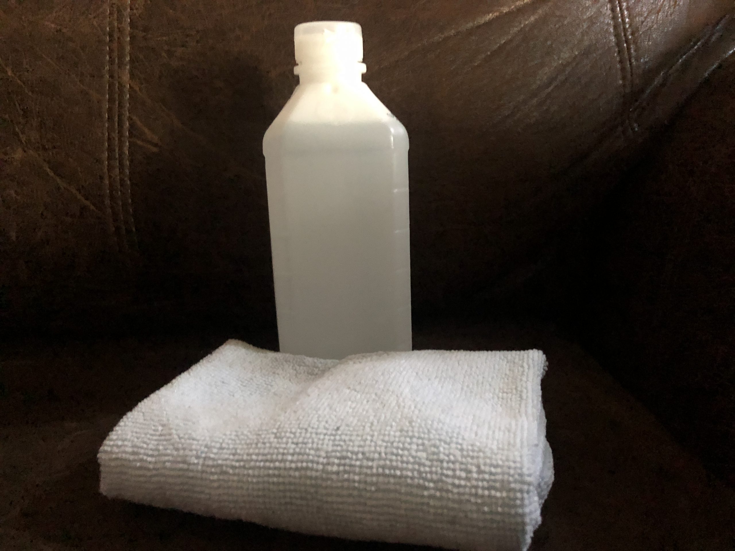 70% Isopropyl Alcohol and a microfiber towel are all that is needed to sanitize your vehicle 