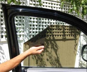 tinted window clings, sun shades, car window clings, handy auto hacks